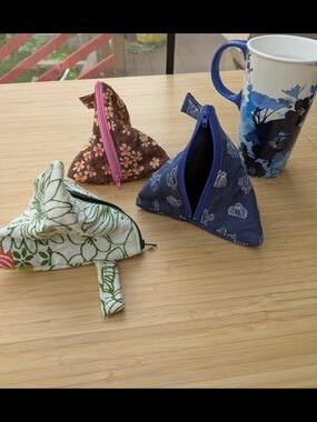 Handmade Triangle Zip Pouch